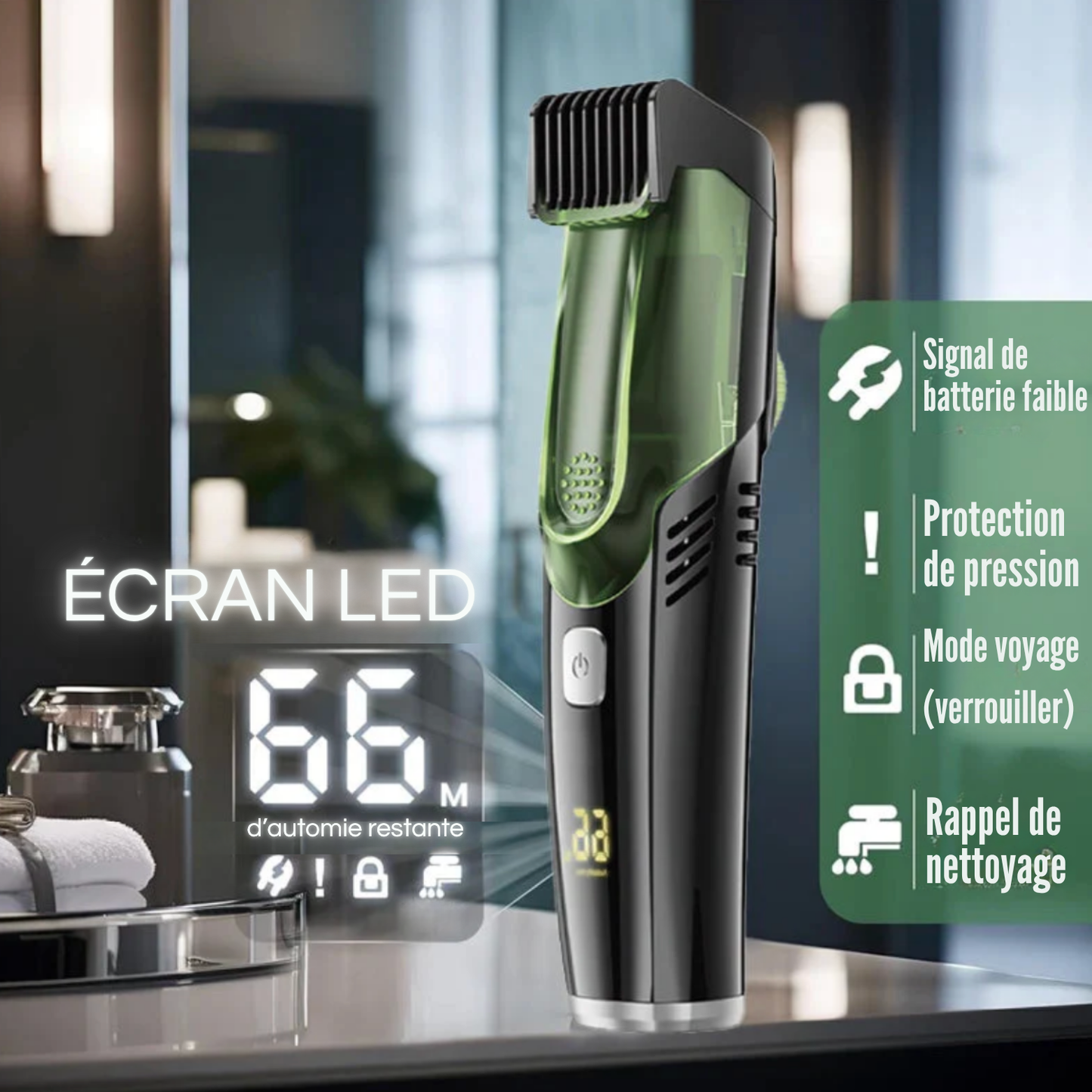 Tondeuse aspirante Neatro® | Aspire vos poils en rasant