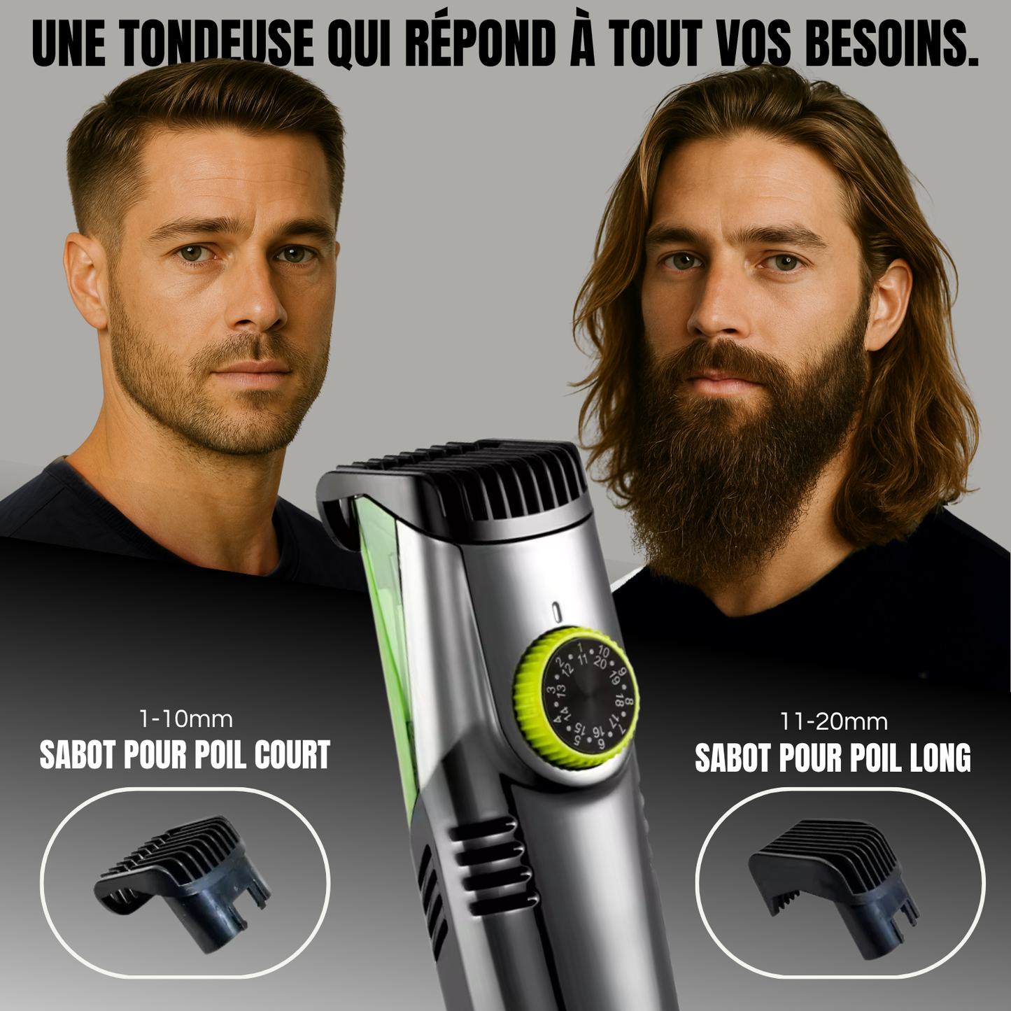 Tondeuse aspirante Neatro® | Aspire vos poils en rasant