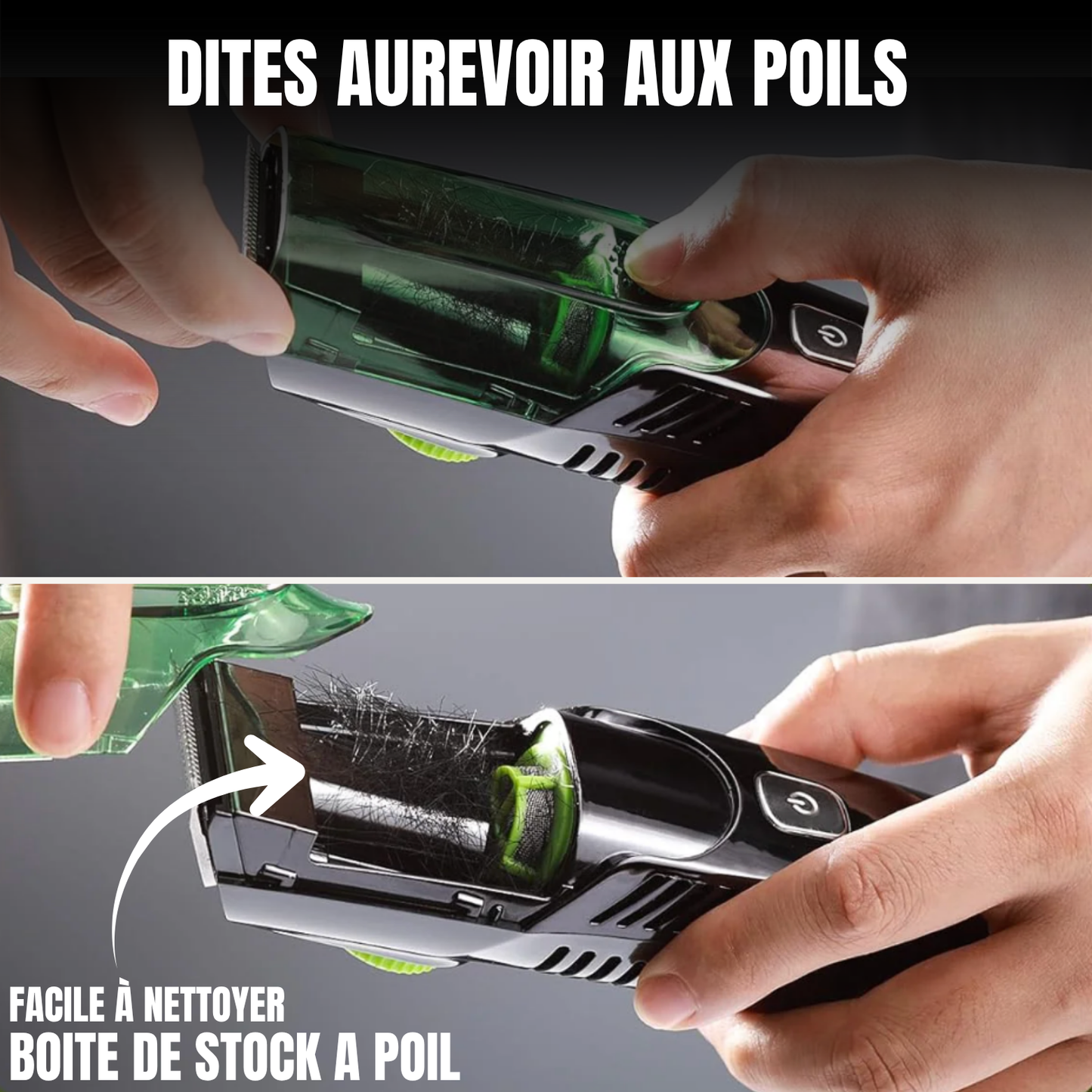 Tondeuse aspirante Neatro® | Aspire vos poils en rasant