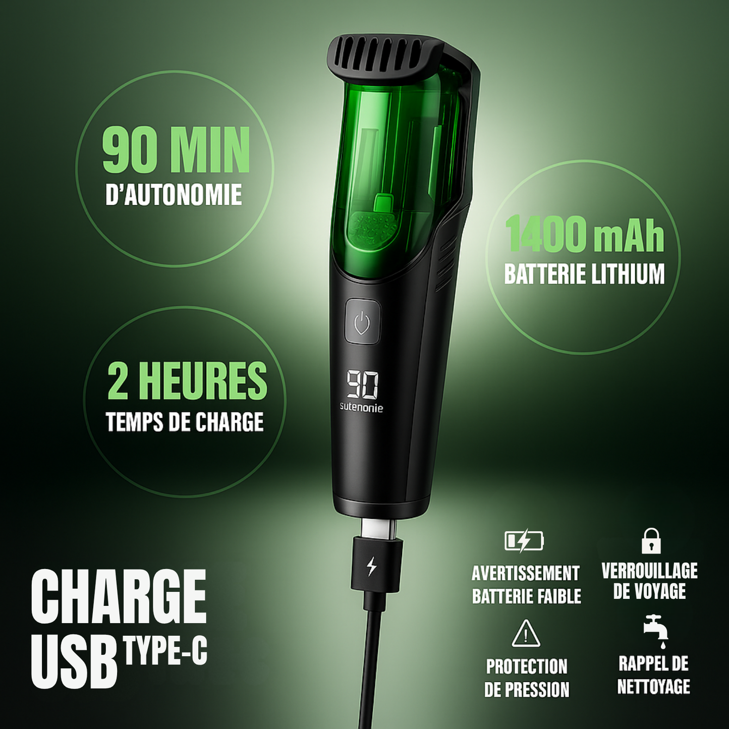 Tondeuse aspirante Neatro® | Aspire vos poils en rasant